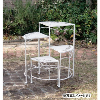 大同クラフト ガーデンインテリア スパイラル花台・4段 折りたたみ式 ISK24-4F |b03