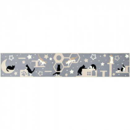 カキウチ キャットストリート インテリアマット45×240cm グレー 45×240cm |b03