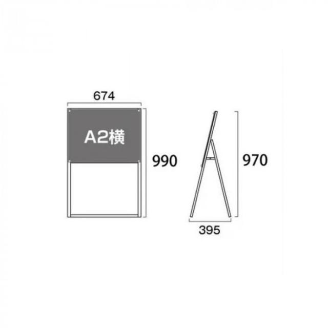 TOKISEI 常磐精工 ブラックポスター用スタンド看板 A2横片面ブラック BPSSK-A2YKB |b03_1