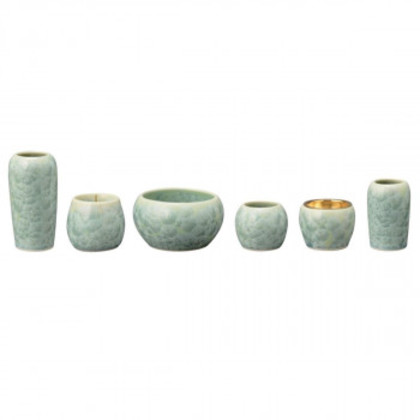京都 花結晶II 6点セット 清水焼 浅緑 321h00g900072 |b03