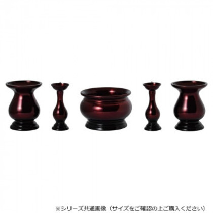 東型 五具足セット 香炉/2.5寸 ワイン 32L325D600062 |b03