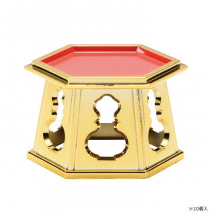 六角仏器台(10入) 小 金メッキ 5223855300012 |b03