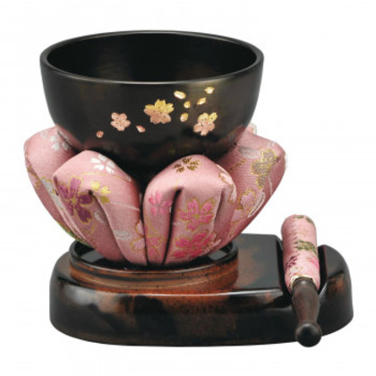 こだちりん台セット りんね(凛音) 桜彫 2.5寸 黒丹色 美桜 ピンク 594325607t095 |b03