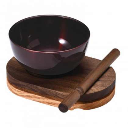 メロディー木製りんセット りん2.5寸 ウォールナット/オーク 茜 59d352x700095 |b03