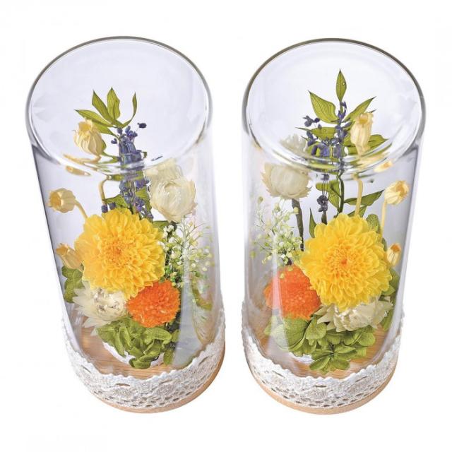 蒼天ボトルフラワー(対入) 小菊 きいろ KS-240353 57n6008100002 |b03_1