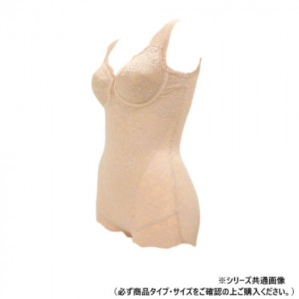 TAMURA yNuco ブルーメリアボディスーツ グラマー ベージュ 3L-YTN25G-020-3L |b03