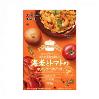 アリアケジャパン 117711 Dear.SOUP 海老とトマトのアメリケーヌソース 120g×12袋×4箱 |b03