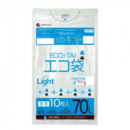 ECO TAI エコ袋 70L MUN-78 透明 10枚×50冊 |b03 8,585円