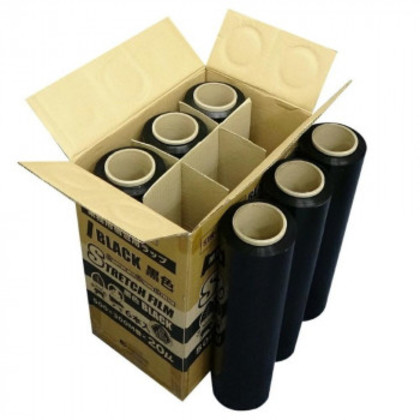 業務用梱包用ラップ STRETCH FILM STR-500-20BK 黒 6本 |b03 10,088円