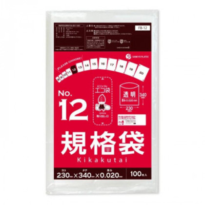 ECO TAI エコ袋 No.12 規格袋 FB-12 透明 100枚×60冊 |b03