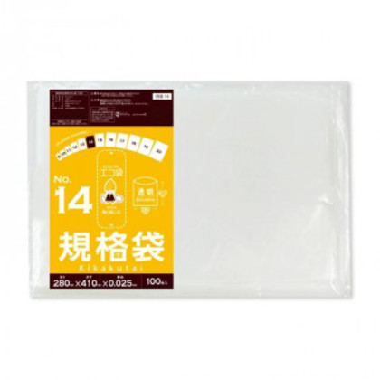 ECO TAI エコ袋 No.14 規格袋 FBB-14 透明 100枚×30冊 |b03