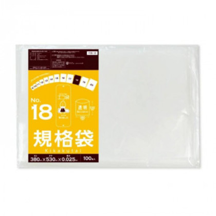 ECO TAI エコ袋 No.18 規格袋 FBB-18 透明 100枚×20冊 |b03