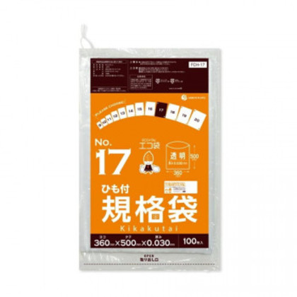 ECO TAI エコ袋 No.17 ひも付規格袋 FCH-17 透明 100枚×20冊 |b03