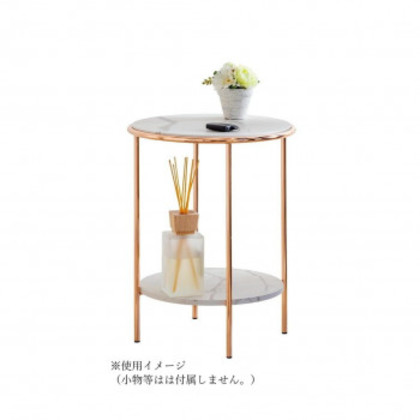 サン・ハーベスト ピンクゴールドメッキのサイドテーブル SIN-1102 PG |b03