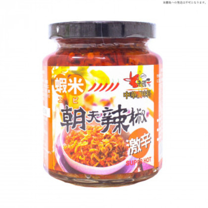 友盛貿易 老騾子 蝦米朝天辣椒 240g×24本 0210217 |b03