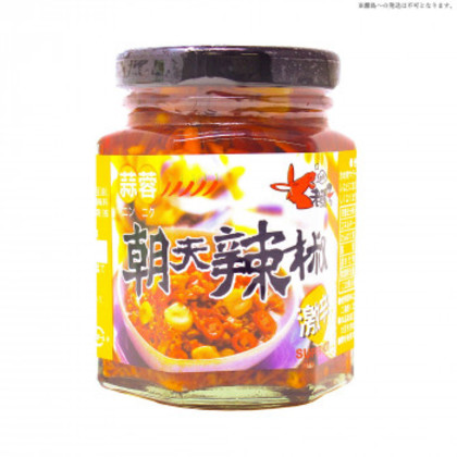 友盛貿易 老騾子 蒜蓉朝天辣椒醤 にんにく入り辛味調味料 105g×24本 0210205 |b03