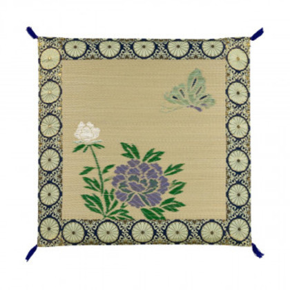 い草 御前座布団 蝶二牡丹 70cm×70cm MA008 |b03