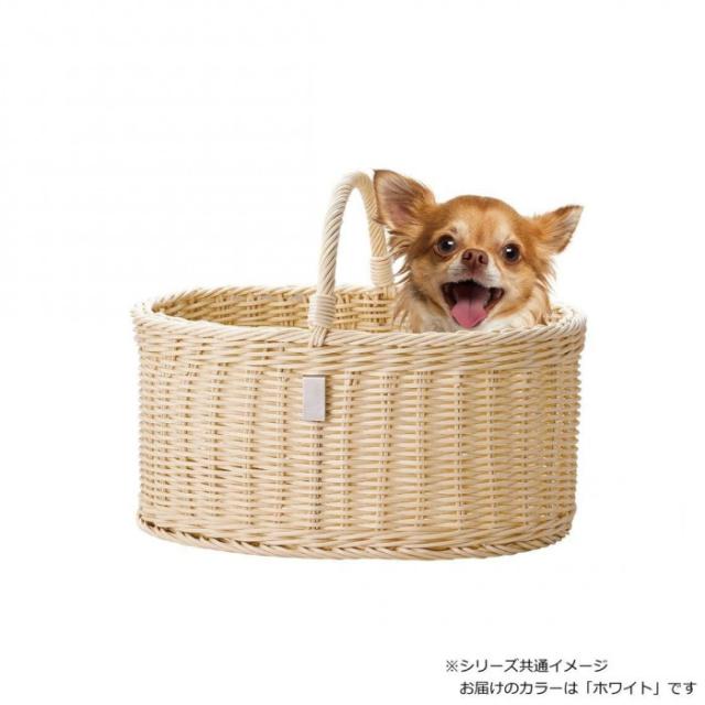 サンリツ キレーネ プリュス 洗える超抗菌素材のオーバルドッグ用キャリーバスケット WH 3P031WH |b03_3