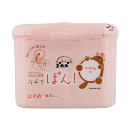 平和メディク コットン・ZOO 赤ちゃん綿棒片手でポン ほそめ 500本入×36セット 6302 |b03
