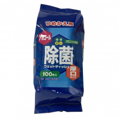 アルコール除菌ウェット厚口 詰替え用 100枚 36個セット |b03