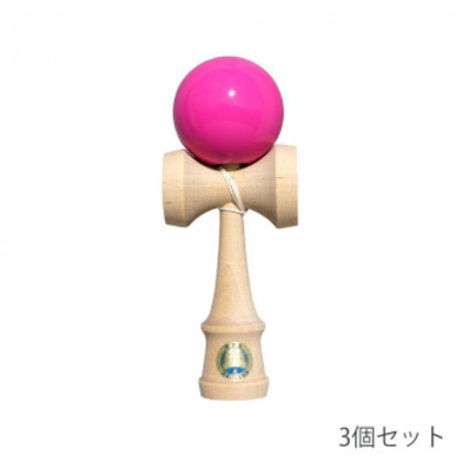 引きくらべる用けん玉 けん玉はやりっ子 3個仕かける さくら色 FK301PK-3P |b03