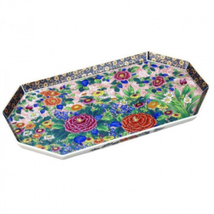 日本製 伝統工芸 九谷焼 12号盛皿 錦絵 N155-06 |b03