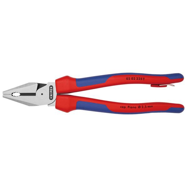 送料無料 KNIPEX（クニペックス）0202-225TBK 強力型ペンチ 落下防止