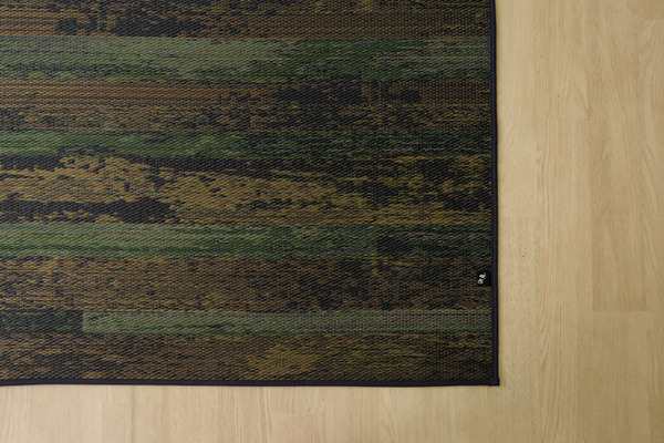 い草 花ござ ラグマット/絨毯 (ブルー 江戸間4.5畳 約261×261cm) 抗菌