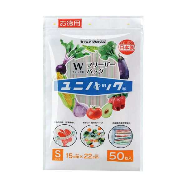 送料無料 （まとめ）セイニチ ユニパック フリーザーバッグ S 1パック（50枚） 〔×10セット〕 |b04｜au PAY マーケット