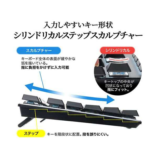 サンワダイレクト メカニカルキーボード(赤軸・Nキーロールオーバー