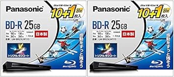 【2個セット】パナソニック 4倍速ブルーレイディスク(追記)25GB10枚+50GB1枚P LM-BR25LW11S ?の通販は