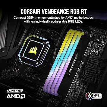 CORSAIR DDR4-32GB 3600MHz CL16 デスクトップPC用メモリ VENGEANCE RGB RT - メモリ用クーラー