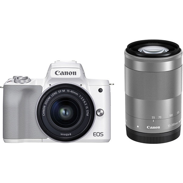 CANON デジタル一眼カメラ EOS Kiss M2 ダブルズームキット [ホワイト]の通販は 211,090円