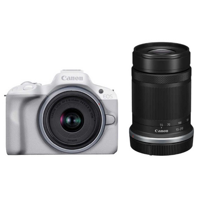 CANON デジタル一眼カメラ EOS R50 ダブルズームキット [ホワイト]の通販は