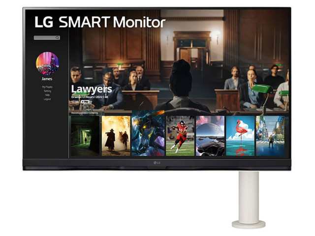 LGエレクトロニクス PCモニター・液晶ディスプレイ MyView Smart Monitor 32SQ780S-W [31.5インチ ホワイト]