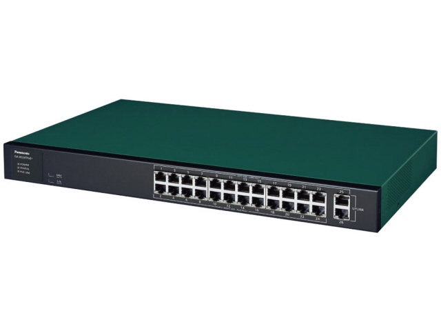 パナソニック スイッチングハブ(ネットワークハブ) GA-AS24TPoE+ PN25248 [グリーン/ブラック]の通販は