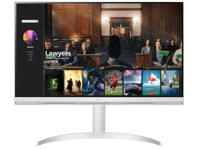 LGエレクトロニクス PCモニター・液晶ディスプレイ MyView Smart Monitor 32SQ730S-H [31.5インチ ホワイト]