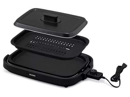 アイリスオーヤマ ホットプレート IHA-A20-B [ブラック]