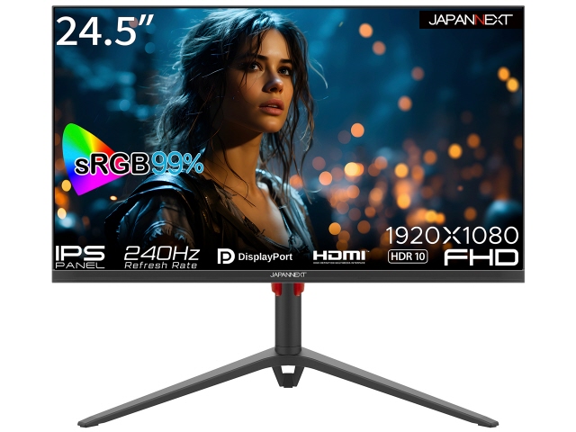 JAPANNEXT PCモニター・液晶ディスプレイ JN-IPS245G240FHDR-HP [24.5 インチ]