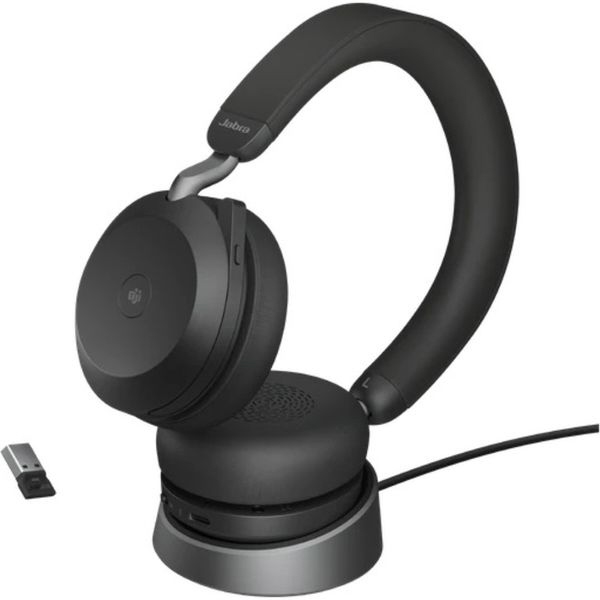 Jabra ヘッドセット Evolve2 75 - USB-A MS Teams 充電スタンド付き [ブラック]