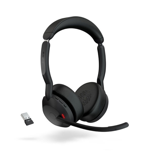 Jabra ヘッドセット Evolve2 55 - Link380a UC ステレオ 充電スタンド付き