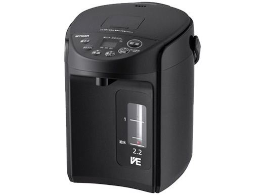 タイガー魔法瓶 電気ポット・電気ケトル VE電気まほうびん とく子さん PIQ-G220-KC [クールブラック]