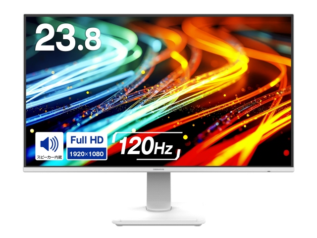 ひろ グリーンハウス PCモニター・液晶ディスプレイ GH-LCW24V-WH