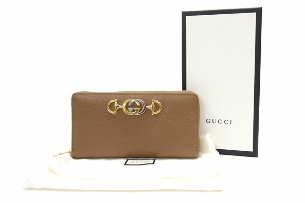 GUCCI グッチ ズゥミ 長財布 ラウンド ジップ ブラウン bracaraaugusta.com