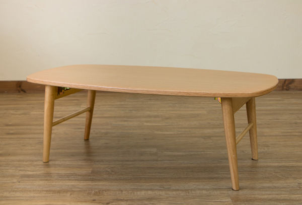 折りたたみローテーブル 机 低い ロータイプ センターテーブル /センターテーブル 【長方形/ホワイトウォッシュ】 幅90cm 『TRIM』 整理 収納 棚付き (置き台 置き場付き) 【完成品】 白 送料無料の通販は