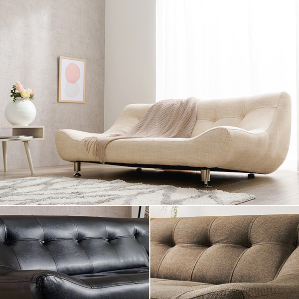 ソファー 2.5人掛け 約幅153cm ブラウン ロータイプ 低い 開梱設置サービス付 ソファ 組立品 脚のみ リビング ダイニング 茶 送料無料の通販は