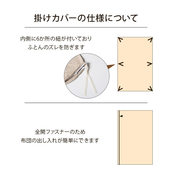 布団カバー 掛け布団カバー 約150×210cm シングルロング ネイビー 洗える ウォッシャブル 綿100％ 通気性 吸水性 天竺ニット オールシーズン 送料無料の通販は