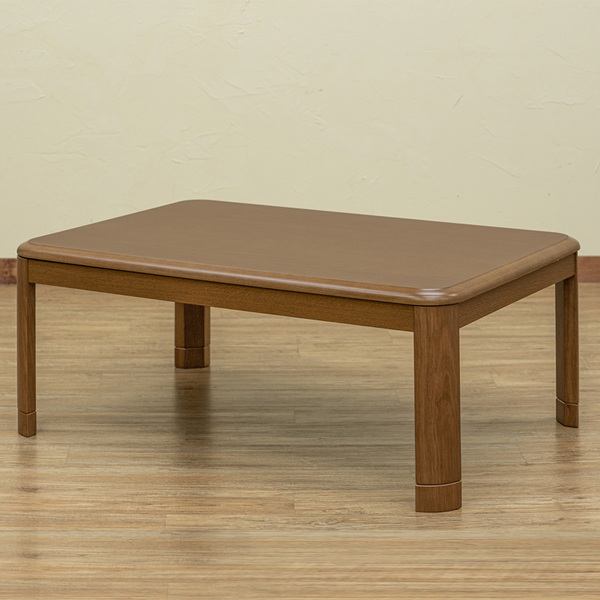 こたつ 約105cm×75cm ブラウン 長方形 木製脚付き 電源コード整理 収納