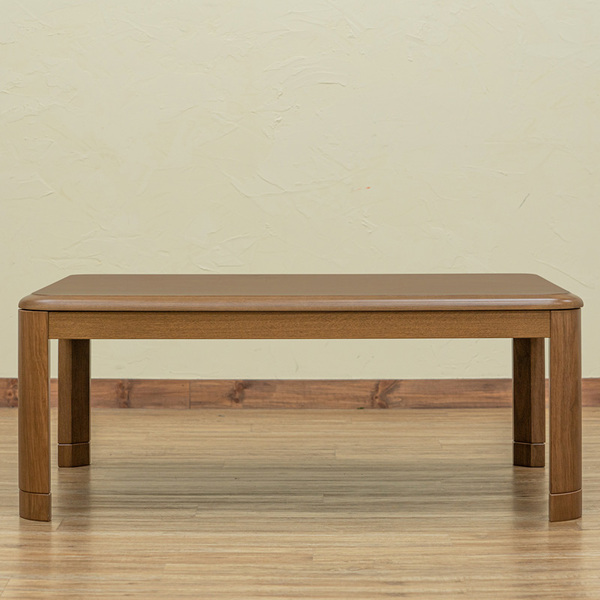 こたつ 約105cm×75cm ブラウン 長方形 木製脚付き 電源コード整理 収納