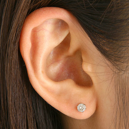 Pt900 ブラウン ダイヤモンドピアス 0.5ct プラチナ 茶